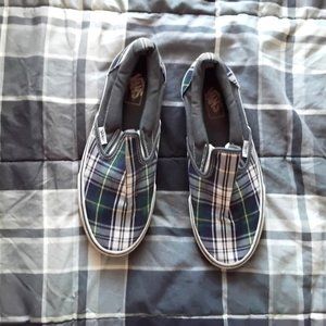 Vans slip on's Plaid size 10